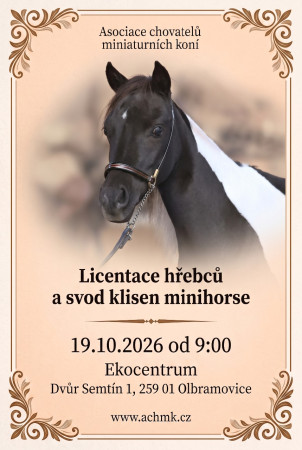 Licentace hřebců a svod klisen a valachů minihorse 19.10.2026